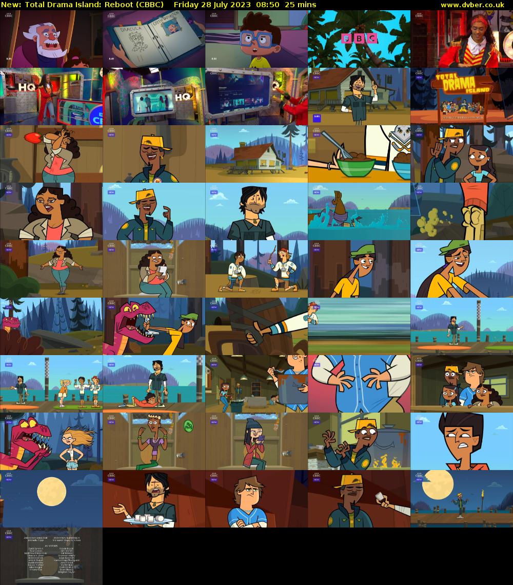 Total Drama Island: Reboot (CBBC) Friday 28 July 2023 08:50 - 09:15