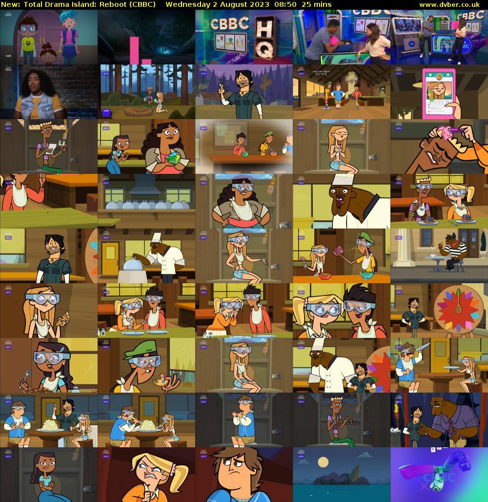 Total Drama Island: Reboot (CBBC) Wednesday 2 August 2023 08:50 - 09:15