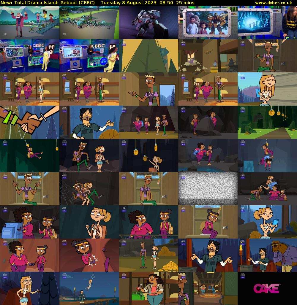 Total Drama Island: Reboot (CBBC) Tuesday 8 August 2023 08:50 - 09:15