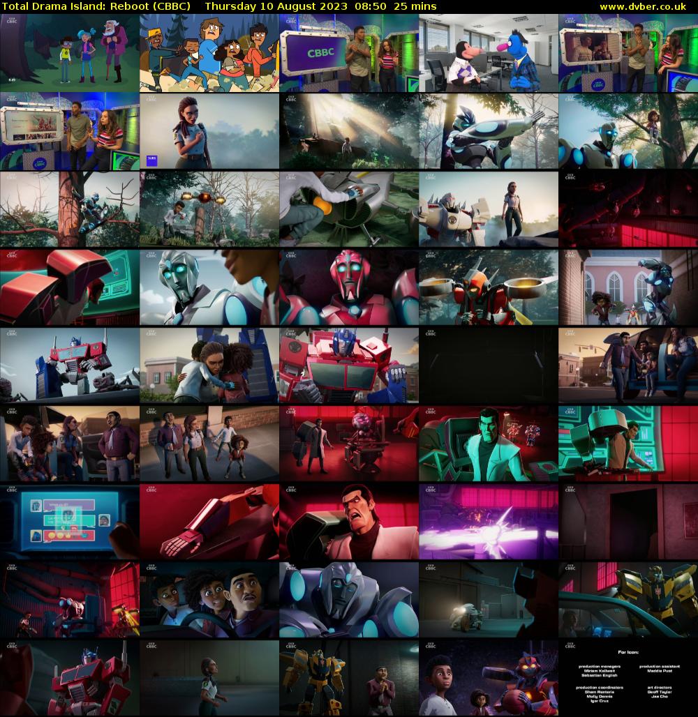 Total Drama Island: Reboot (CBBC) Thursday 10 August 2023 08:50 - 09:15