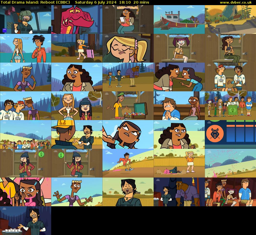 Total Drama Island: Reboot (CBBC) Saturday 6 July 2024 18:10 - 18:30
