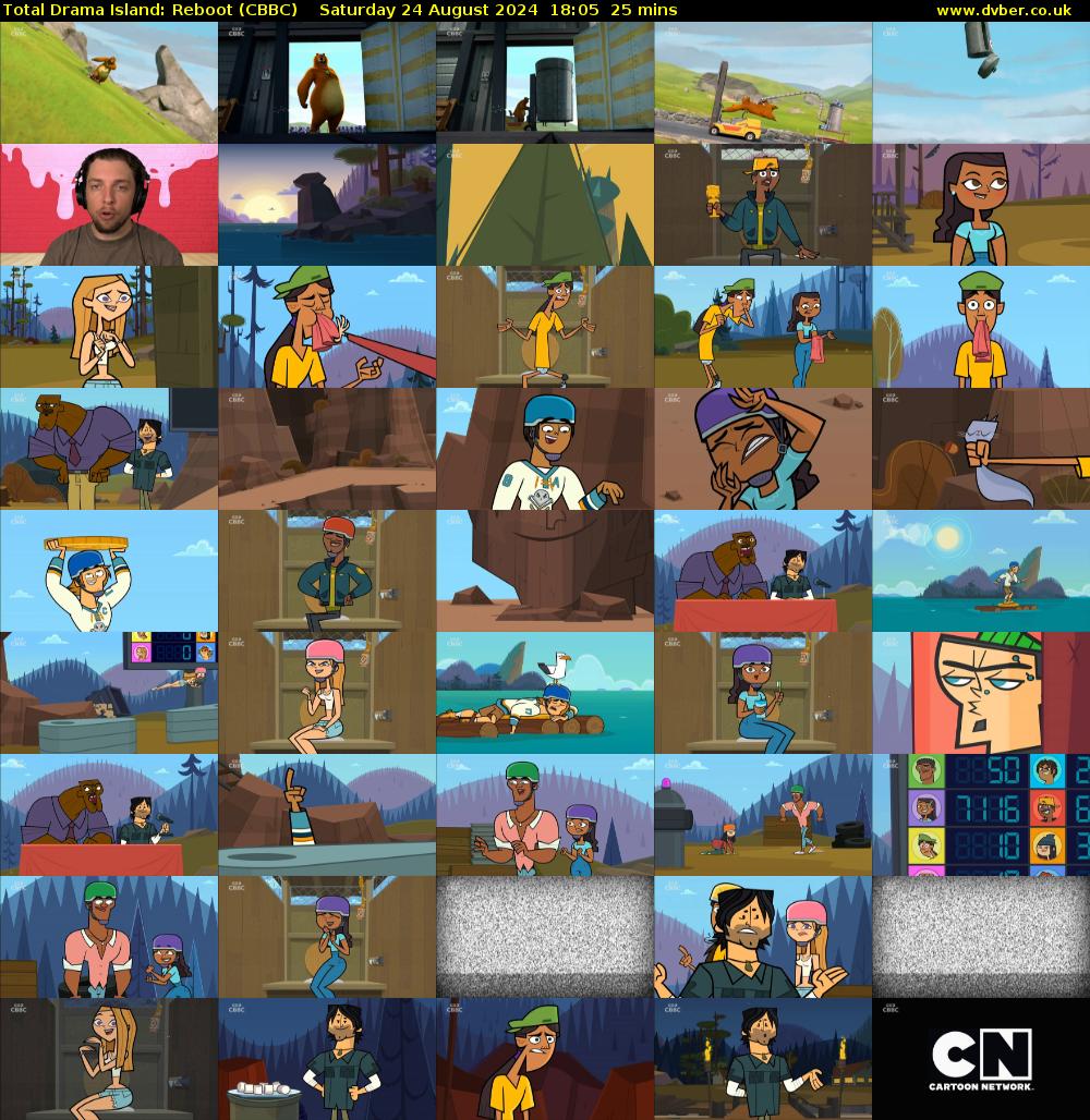 Total Drama Island: Reboot (CBBC) Saturday 24 August 2024 18:05 - 18:30