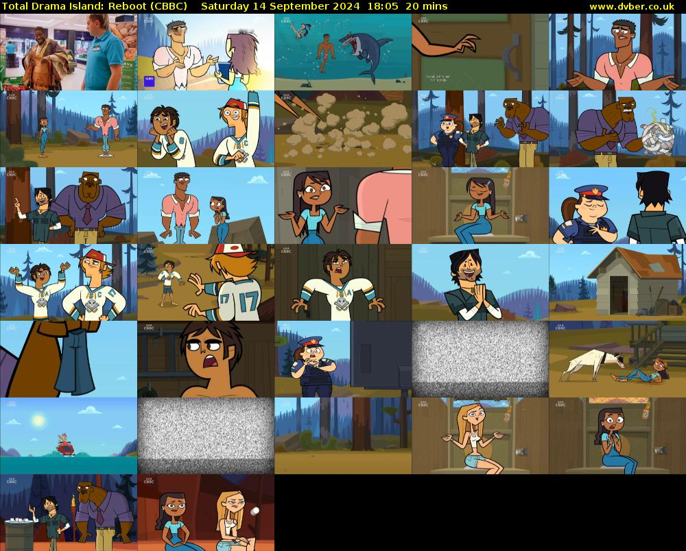 Total Drama Island: Reboot (CBBC) Saturday 14 September 2024 18:05 - 18:25