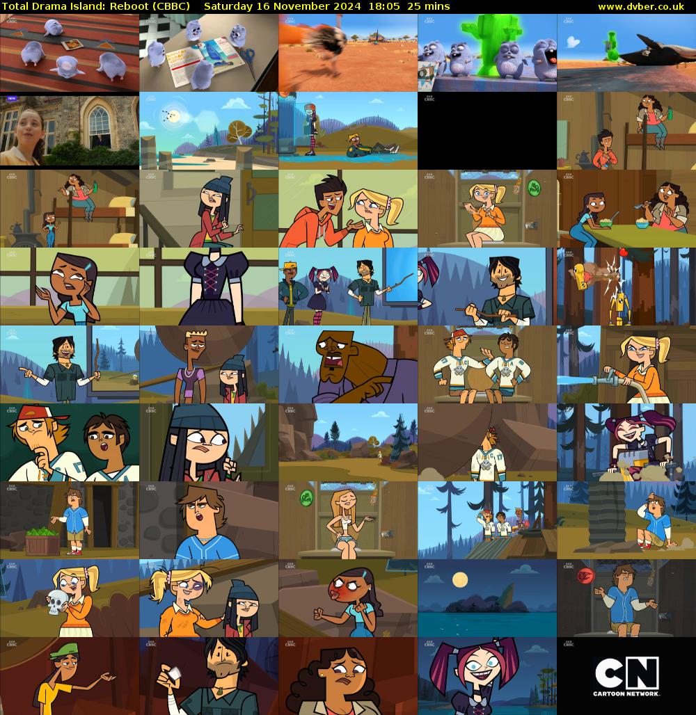 Total Drama Island: Reboot (CBBC) Saturday 16 November 2024 18:05 - 18:30