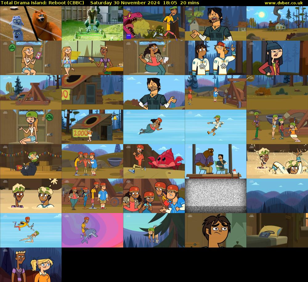 Total Drama Island: Reboot (CBBC) Saturday 30 November 2024 18:05 - 18:25