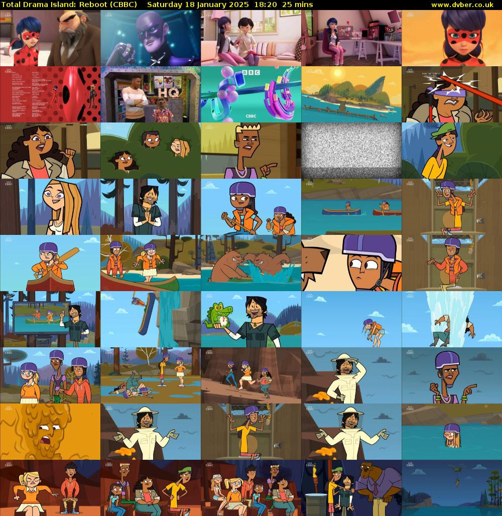 Total Drama Island: Reboot (CBBC) Saturday 18 January 2025 18:20 - 18:45