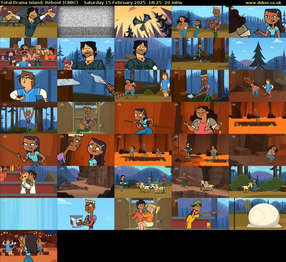 Total Drama Island: Reboot (CBBC) Saturday 15 February 2025 18:25 - 18:45