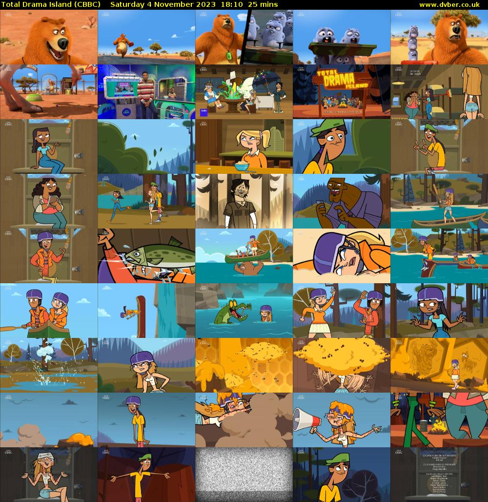 Total Drama Island (CBBC) Saturday 4 November 2023 18:10 - 18:35