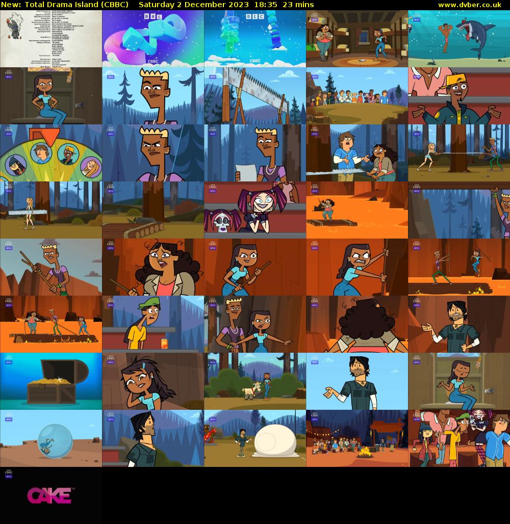 Total Drama Island (CBBC) Saturday 2 December 2023 18:35 - 18:58