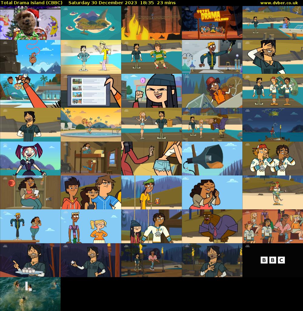 Total Drama Island (CBBC) Saturday 30 December 2023 18:35 - 18:58