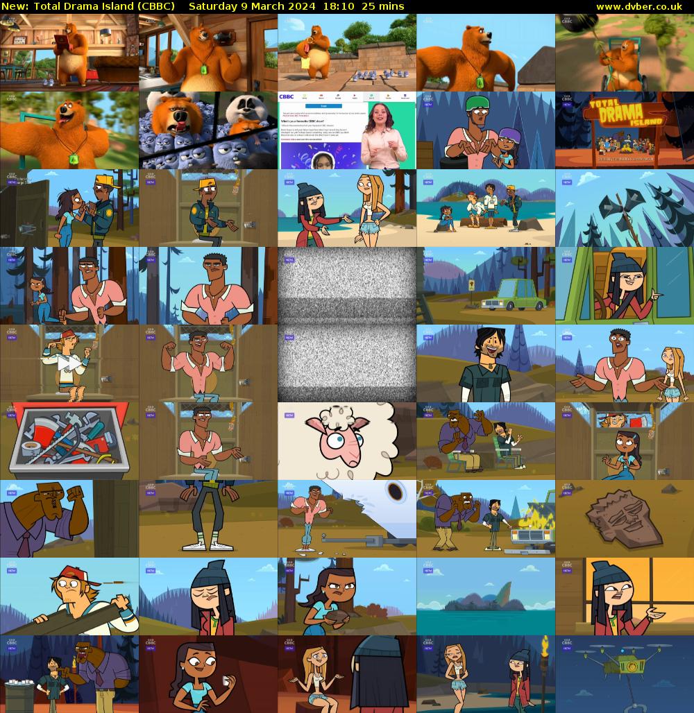 Total Drama Island (CBBC) Saturday 9 March 2024 18:10 - 18:35