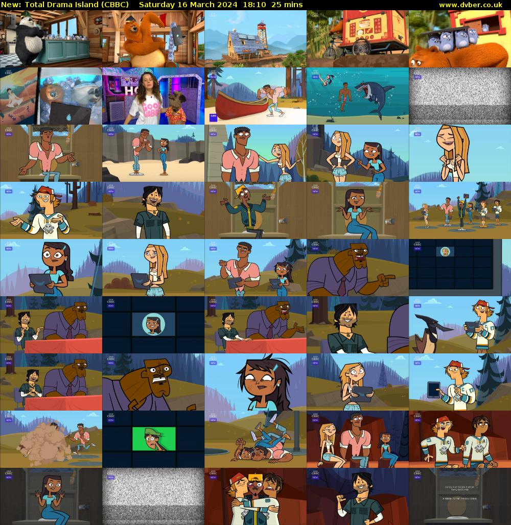 Total Drama Island (CBBC) Saturday 16 March 2024 18:10 - 18:35