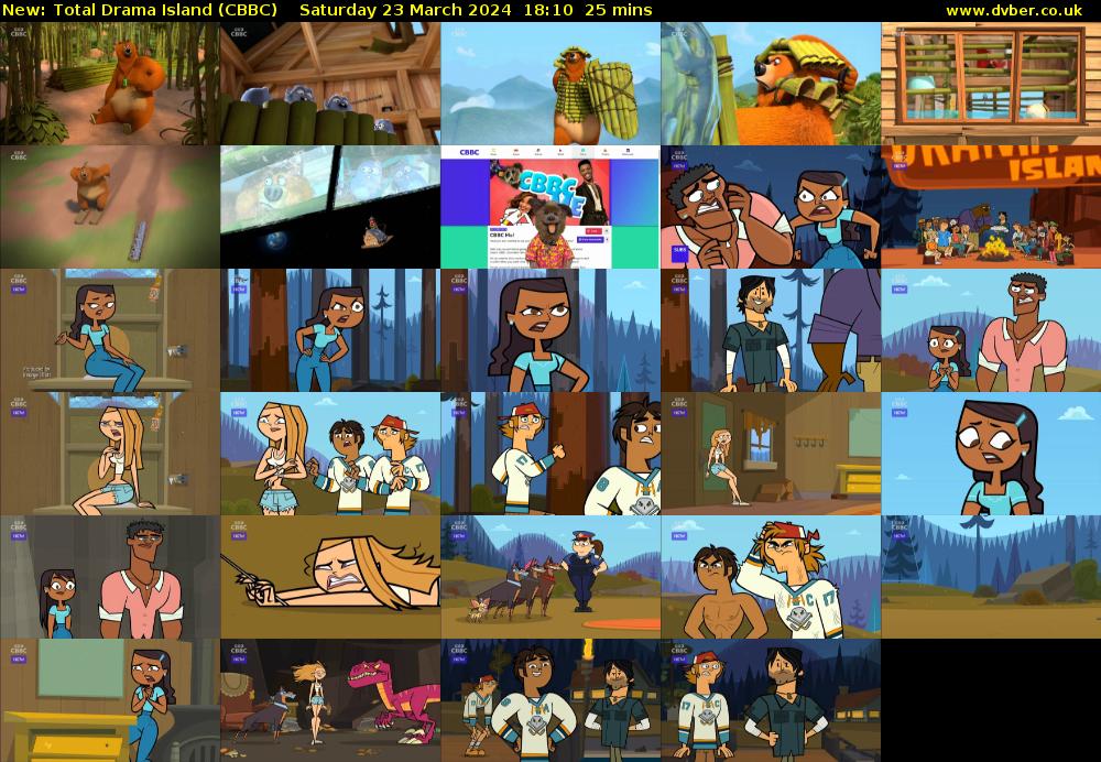 Total Drama Island (CBBC) Saturday 23 March 2024 18:10 - 18:35