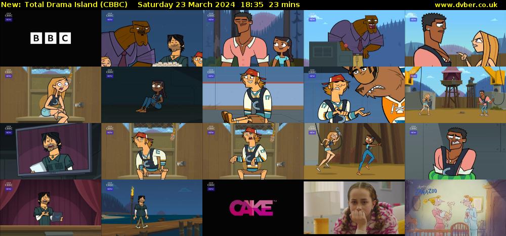 Total Drama Island (CBBC) Saturday 23 March 2024 18:35 - 18:58