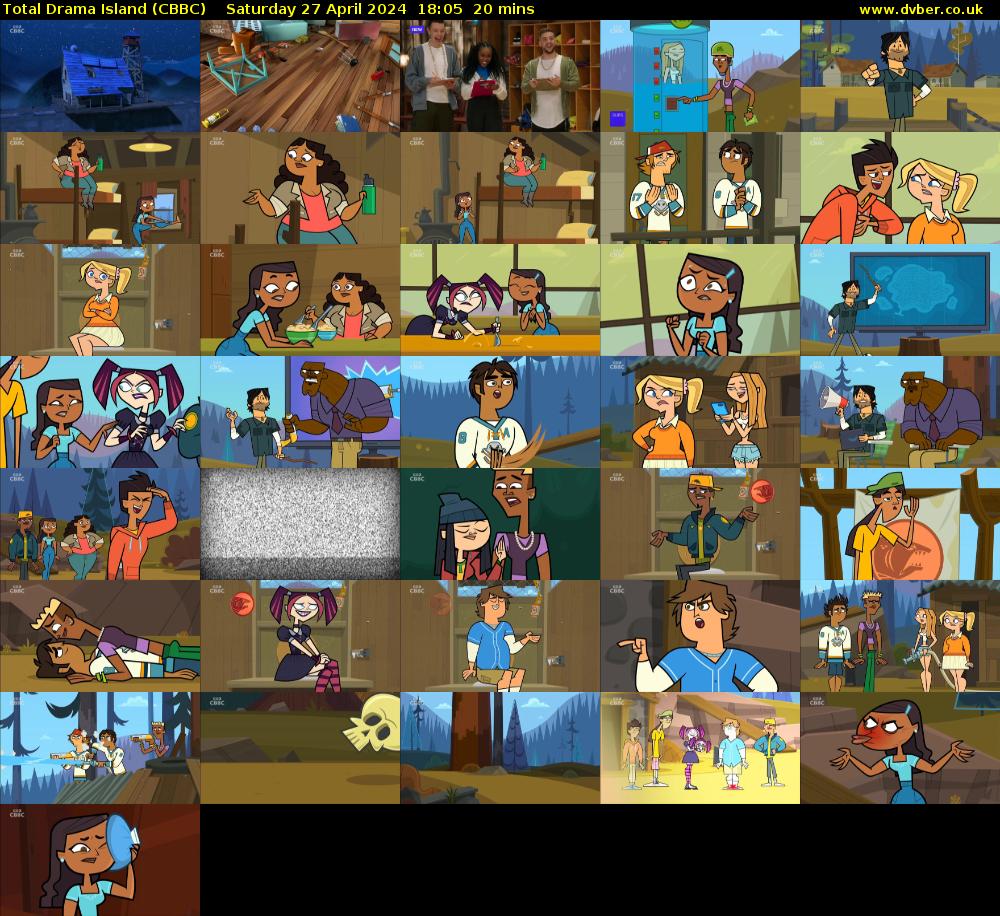 Total Drama Island (CBBC) Saturday 27 April 2024 18:05 - 18:25
