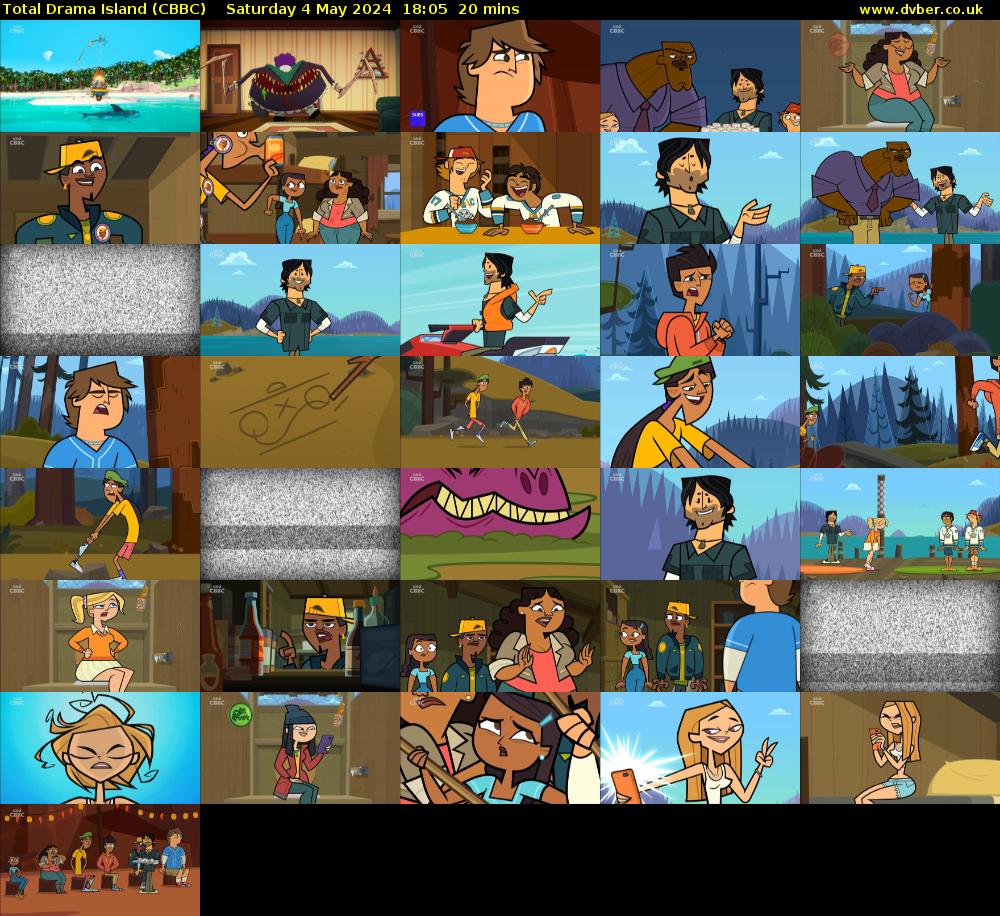 Total Drama Island (CBBC) Saturday 4 May 2024 18:05 - 18:25