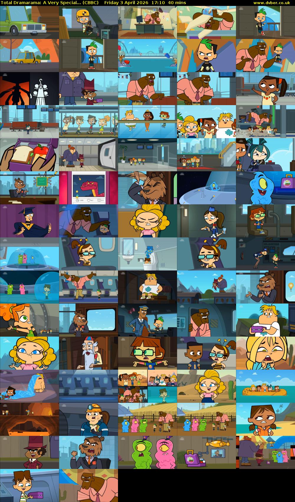Total Dramarama: A Very Special... (CBBC) Friday 3 April 2026 17:10 - 17:50