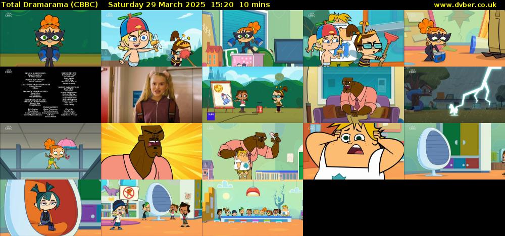 Total Dramarama (CBBC) Saturday 29 March 2025 15:20 - 15:30