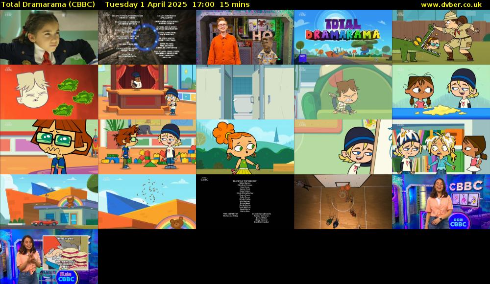 Total Dramarama (CBBC) Tuesday 1 April 2025 17:00 - 17:15