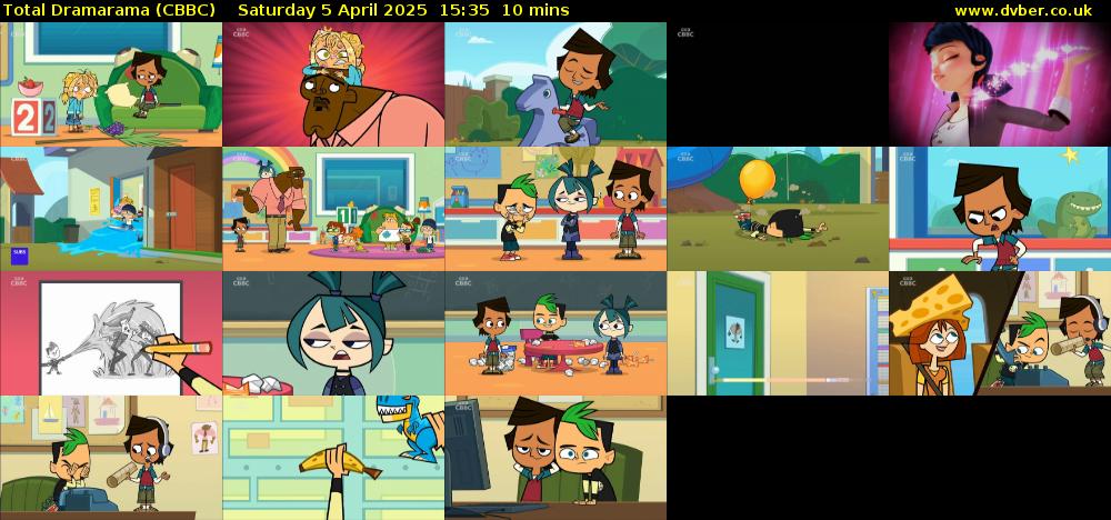Total Dramarama (CBBC) Saturday 5 April 2025 15:35 - 15:45