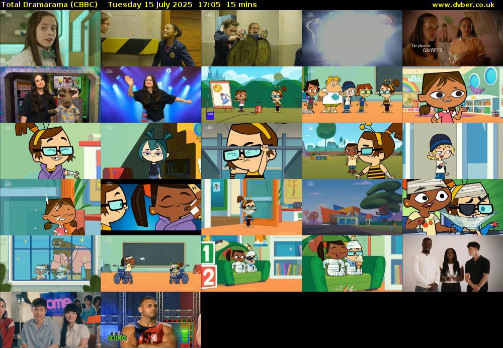 Total Dramarama (CBBC) Tuesday 15 July 2025 17:05 - 17:20