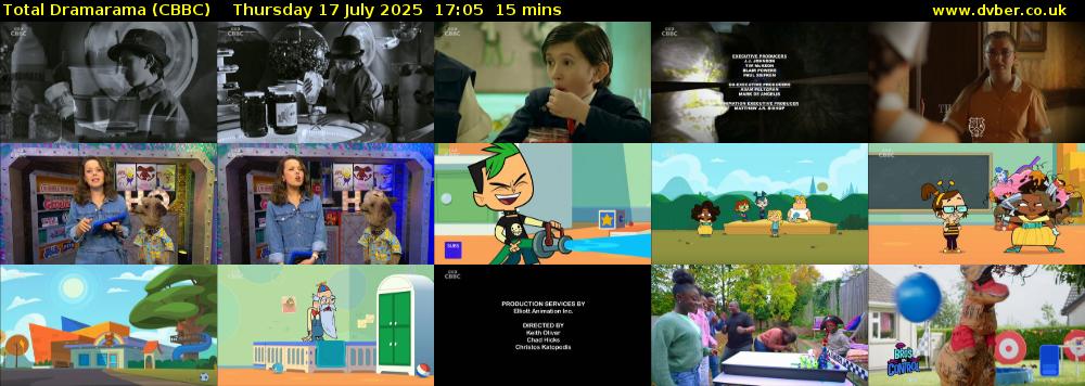 Total Dramarama (CBBC) Thursday 17 July 2025 17:05 - 17:20