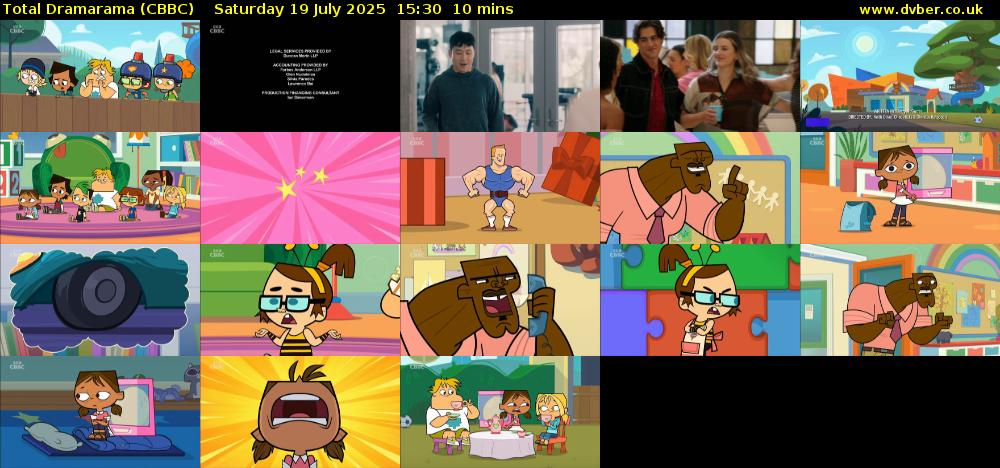 Total Dramarama (CBBC) Saturday 19 July 2025 15:30 - 15:40
