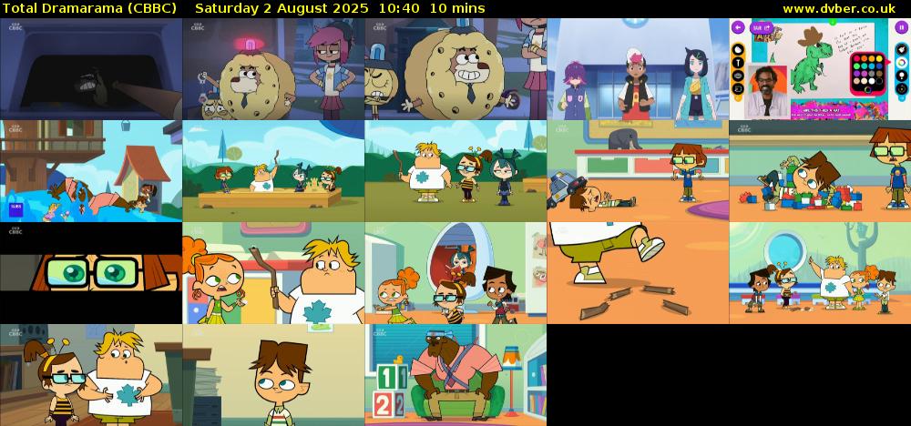 Total Dramarama (CBBC) Saturday 2 August 2025 10:40 - 10:50