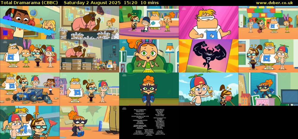 Total Dramarama (CBBC) Saturday 2 August 2025 15:20 - 15:30