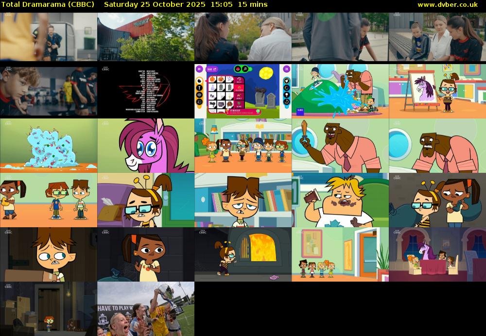 Total Dramarama (CBBC) Saturday 25 October 2025 15:05 - 15:20