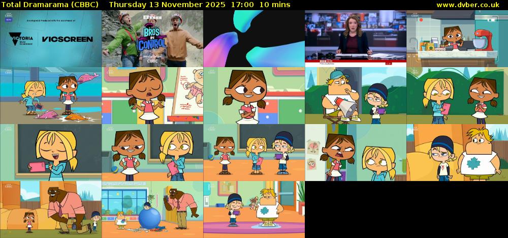 Total Dramarama (CBBC) Thursday 13 November 2025 17:00 - 17:10
