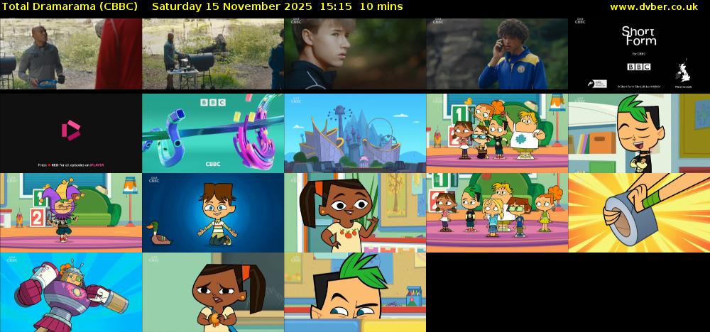 Total Dramarama (CBBC) Saturday 15 November 2025 15:15 - 15:25