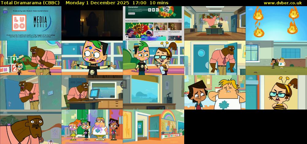 Total Dramarama (CBBC) Monday 1 December 2025 17:00 - 17:10