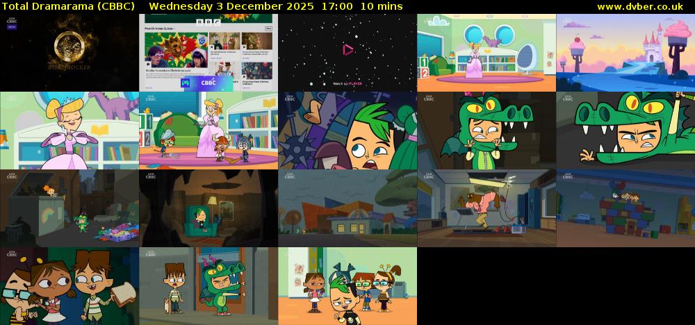 Total Dramarama (CBBC) Wednesday 3 December 2025 17:00 - 17:10