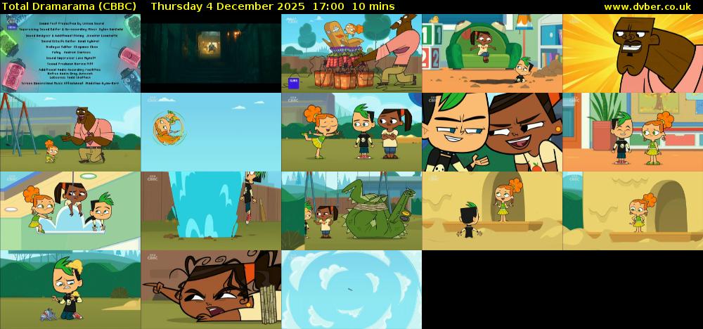 Total Dramarama (CBBC) Thursday 4 December 2025 17:00 - 17:10