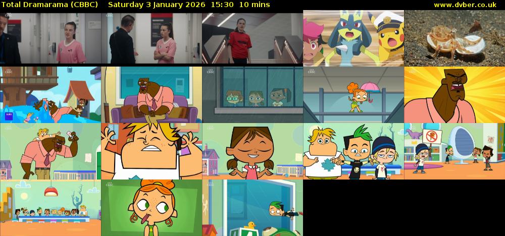Total Dramarama (CBBC) Saturday 3 January 2026 15:30 - 15:40