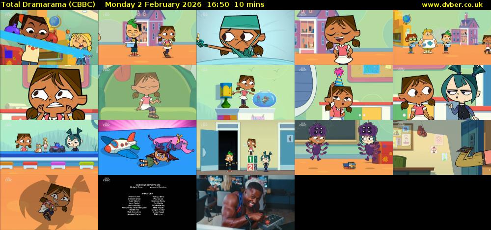 Total Dramarama (CBBC) Monday 2 February 2026 16:50 - 17:00