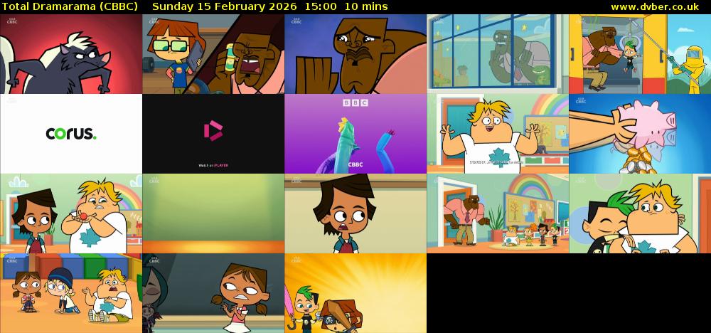 Total Dramarama (CBBC) Sunday 15 February 2026 15:00 - 15:10