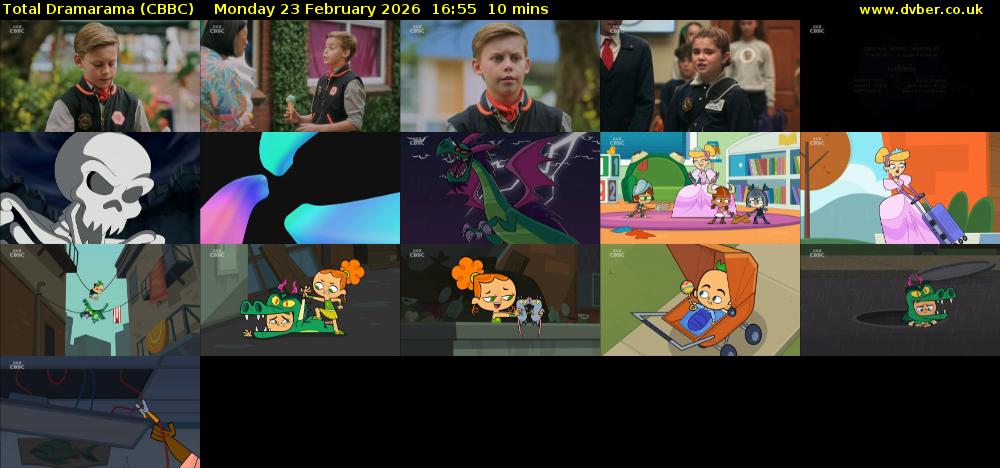 Total Dramarama (CBBC) Monday 23 February 2026 16:55 - 17:05