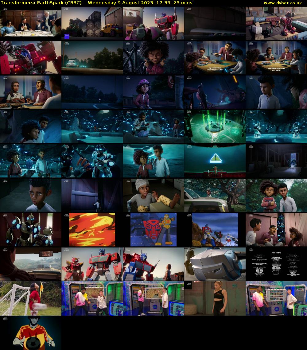 Transformers: EarthSpark (CBBC) Wednesday 9 August 2023 17:35 - 18:00
