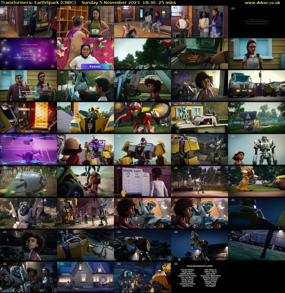 Transformers: EarthSpark (CBBC) Sunday 5 November 2023 18:30 - 18:55