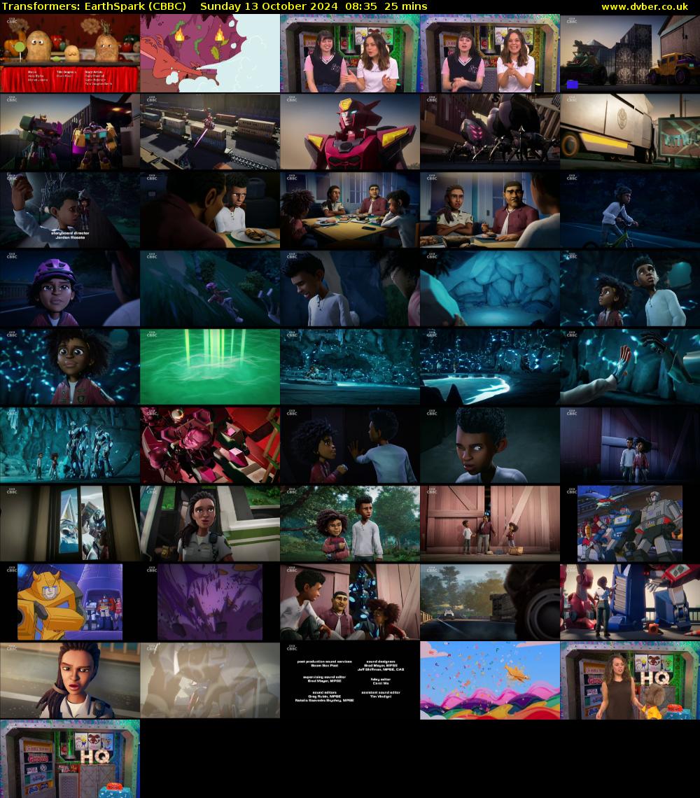 Transformers: EarthSpark (CBBC) Sunday 13 October 2024 08:35 - 09:00