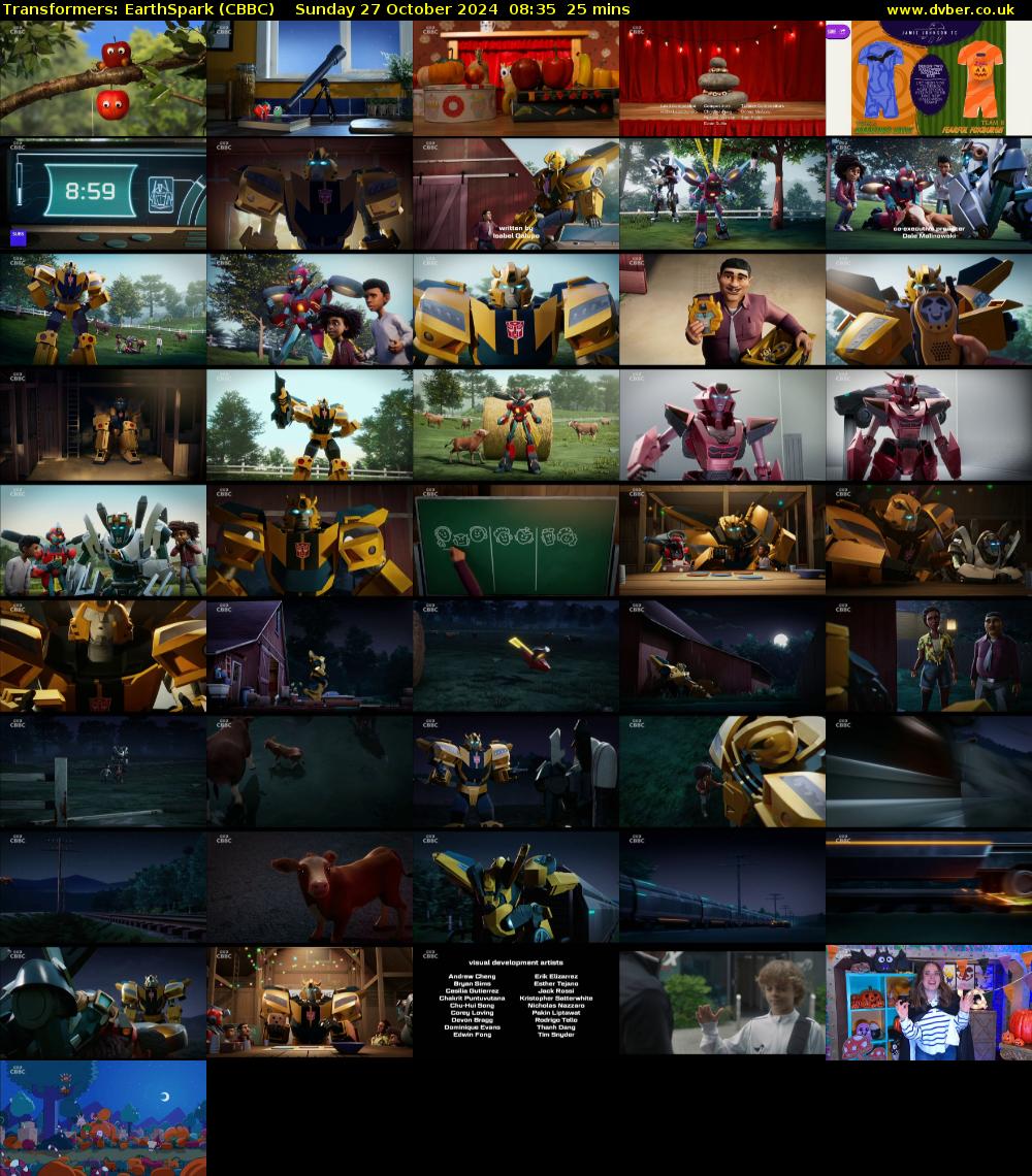 Transformers: EarthSpark (CBBC) Sunday 27 October 2024 08:35 - 09:00