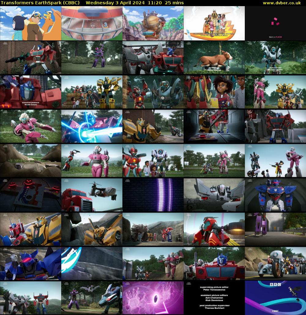Transformers EarthSpark (CBBC) Wednesday 3 April 2024 11:20 - 11:45