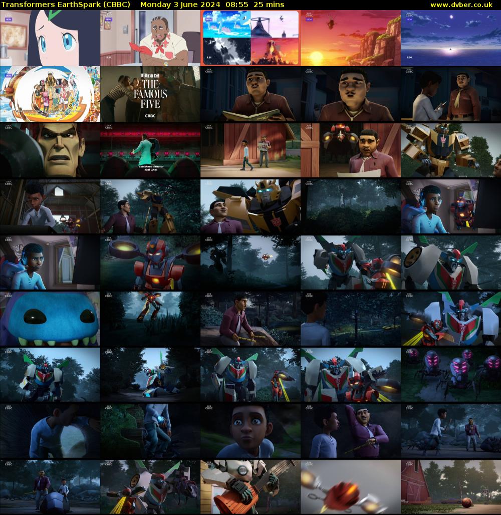 Transformers EarthSpark (CBBC) Monday 3 June 2024 08:55 - 09:20