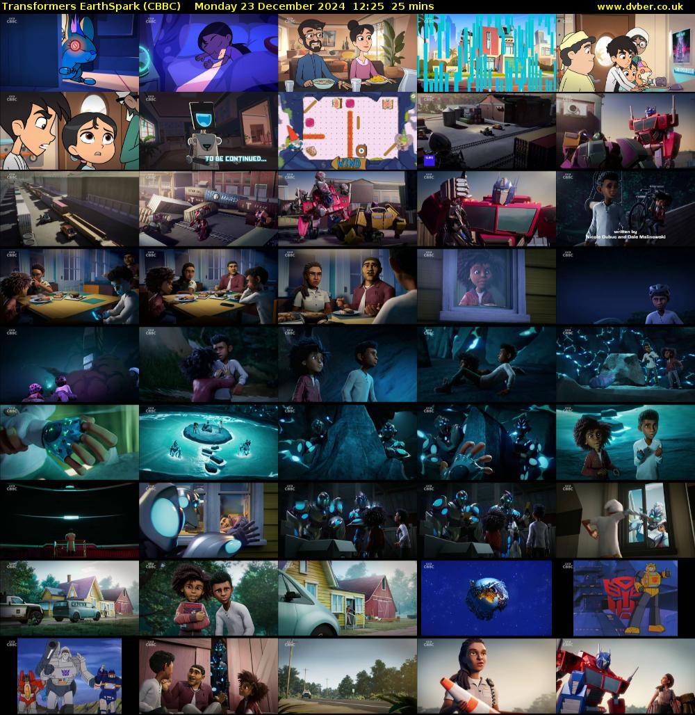 Transformers EarthSpark (CBBC) Monday 23 December 2024 12:25 - 12:50
