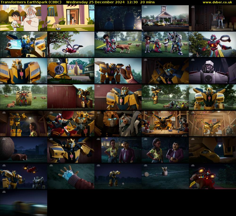 Transformers EarthSpark (CBBC) Wednesday 25 December 2024 12:30 - 12:50
