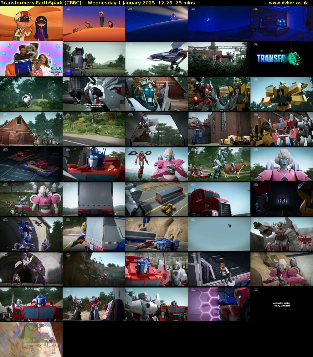 Transformers EarthSpark (CBBC) Wednesday 1 January 2025 12:25 - 12:50