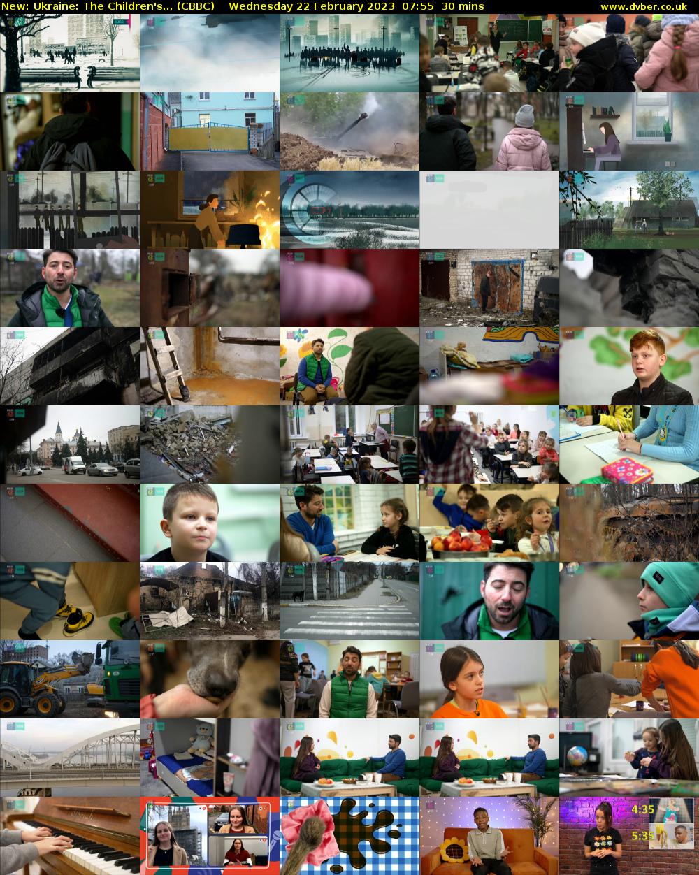 Ukraine: The Children's... (CBBC) Wednesday 22 February 2023 07:55 - 08:25