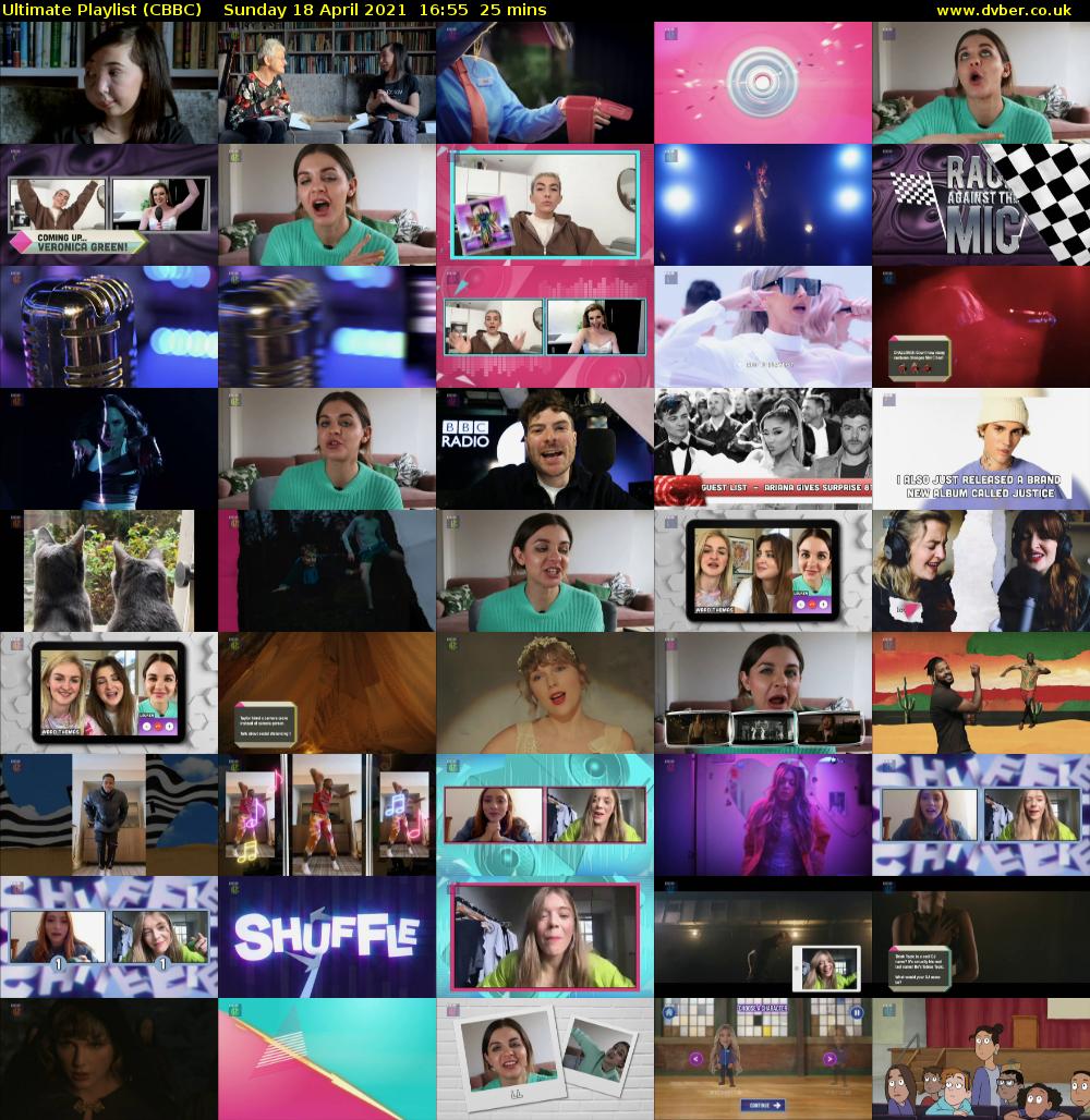 Ultimate Playlist (CBBC) Sunday 18 April 2021 16:55 - 17:20